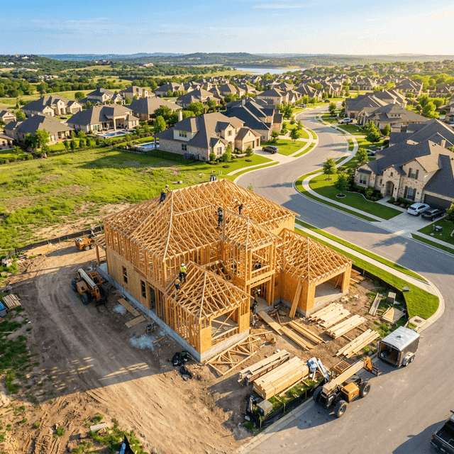 Modern Texas Home Under Construction
