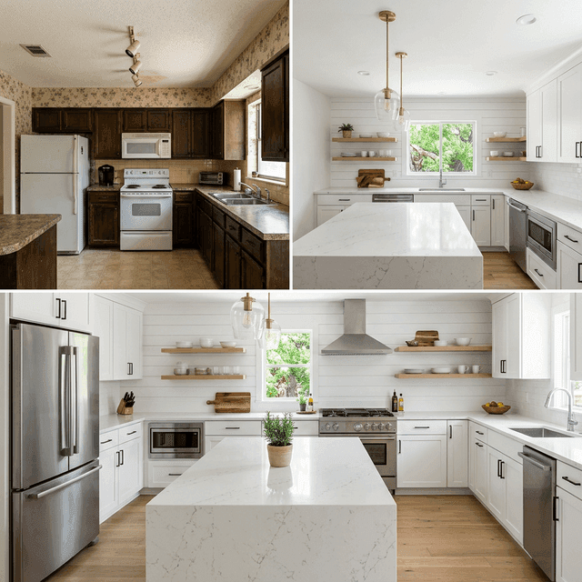 Beautifully renovated modern kitchen in a Texas flip property