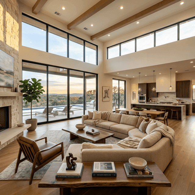 Luxury home interior suited for a medical professional in texas