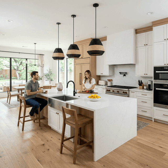 Texas home kitchen remodeled with cash-out refinance funds