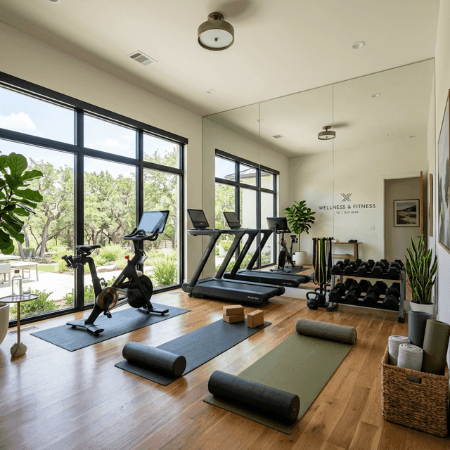 Home gym and improvements funded by HELOC