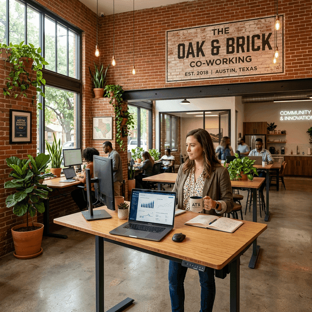 Professional small business workspace